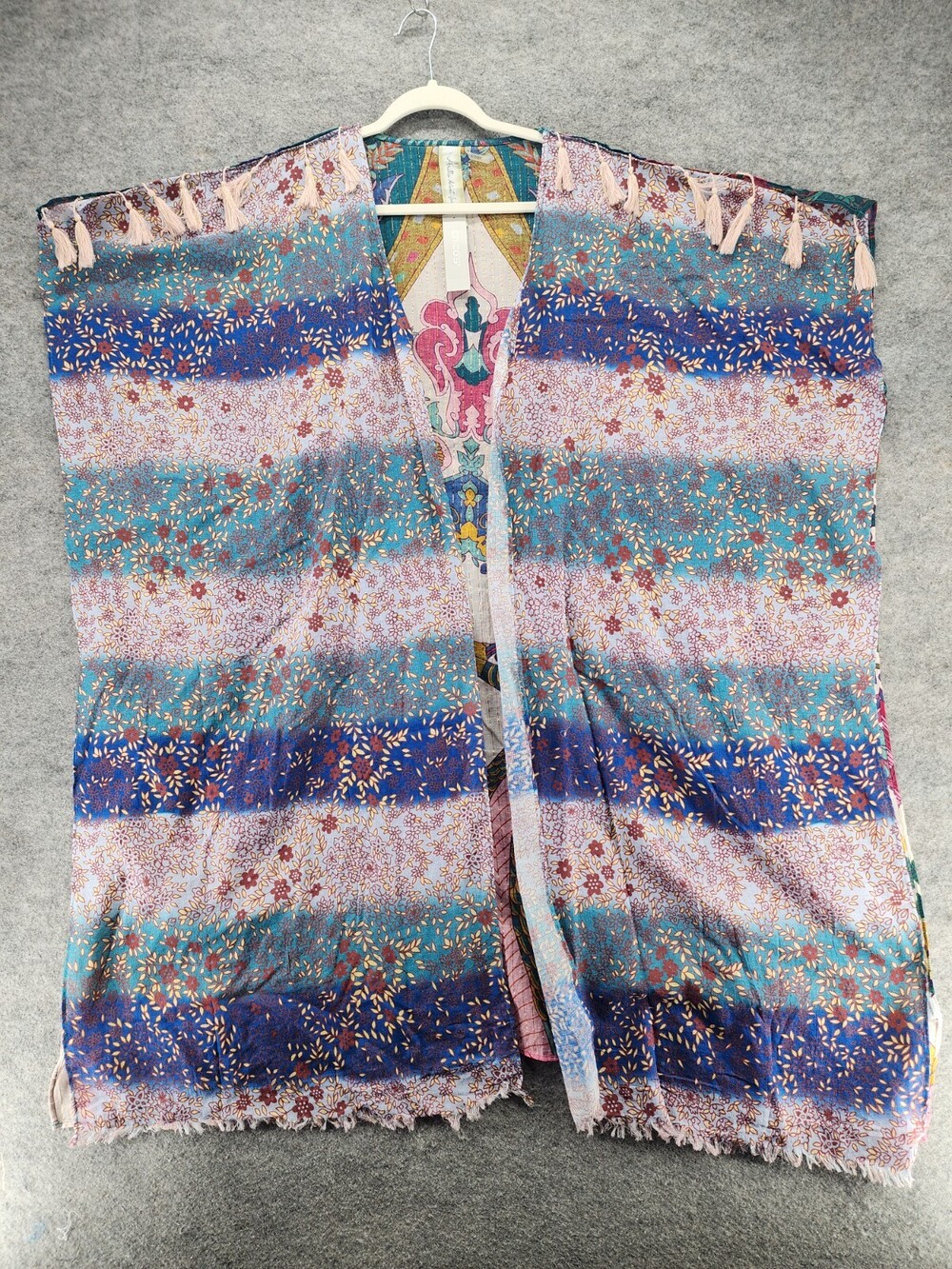 Chicos Fields of Happiness Kimono Womens One Size Covering Ruana
